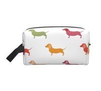 Cute Dachshound Dogs Print Travel Bag Toiletry Makeup Organizer for Women and Men, Large Capacity for Cosmetic, Accessories, Toiletries, Shampoo, and Essentials