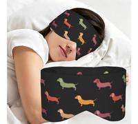 Cute Dachshound Dogs, Sleep Mask for Home Travel, Full Eye Covers Light Blocking Eye Mask Sleep Eye and Ear Muffs