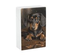 Cute Dachshund Cigarette Case - Portable Cigarette Box Lightweight Holder Case for Travel Waterproof Plastic Cigarettes Boxes Pocket Size Storage Box for 20 Cigarettes