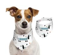 Cute Dachshund,Dog Bandanas Cotton Pet Scarf Adjustable Bibs for Pet,M