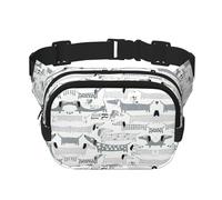 Cute Dachshund Dog Fanny Packs for Women Men, Fashion Waist Packs for Workout Running Traveling Hiking