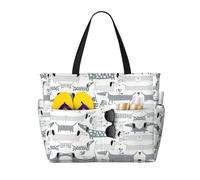 Cute Dachshund Dog Fashion Beach Bag Adult Bag Beach Tote Bags With Large Totes For Beach Pool Travel Daily