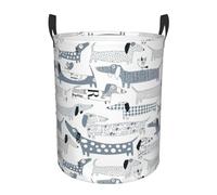 Cute Dachshund Dog Laundry Hamper, Personalized Dirty Clothes Hamper Storage Basket For Bathroom Bedrooms