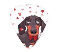 Cute Dachshund Dog Pattern,12 Pcs Guitar Pick,3 Different Thickness Plectrums for Acoustic Guitar Bass Ukulele (0.46mm 0.96mm 0.71mm)