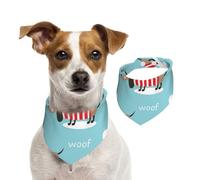 Cute Dachshund Dog Pattern,Dog Bandanas Cotton Pet Scarf Adjustable Bibs for Pet,M