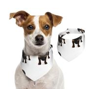 Cute Dachshund Dog Pattern,Pet Bib Scarf Cats Dog Bandana Dogs Towel Bib Adjustable Pet Scarf,S