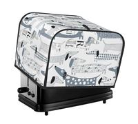 Cute Dachshund Dog Print 4-Slice Toaster Cover Dustproof Waterproof Appliance Protector Home Kitchen Decor