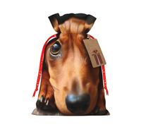 Cute Dachshund Dog Print Drawstring Gift Bags Packaging Party Candy Goodie Bag Xmas Presents Decor Holiday Giving