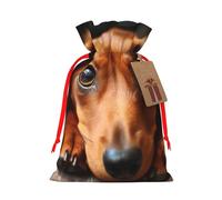 Cute Dachshund Dog Print Drawstring Gift Bags Packaging Party Candy Goodie Bag Xmas Presents Decor Holiday Giving