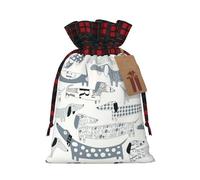 Cute Dachshund Dog Print Festive Drawstring Gift Eco-Friendly Bags Reusable Pouches Birthday Wedding Party