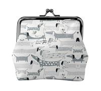 Cute Dachshund Dog Printing Lightweight Minimalist Wallet, Compact Coin Pouch for Gym Visits and Errands