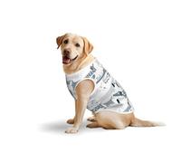 Cute Dachshund Dog Soft Cotton T-Shirt Vest For Large Dogs, Print Pet Clothes Breathable Pet Pullover Tee Sleeveless Sweatshirt (3xl-5xl)
