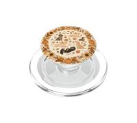 Cute Dachshund Fall Pumpkin Sunflower Autumn Leaf Pattern PopSockets PopGrip for MagSafe