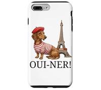 Cute Dachshund Gift Paris Oui-Ner Ouiner Wiener Eiffel Tower Case for iPhone 7 Plus/8 Plus