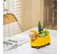Cute Dachshund Resin Succulent Planter - Adorable Dog-Shaped Flower Pot