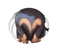 Cute Dachshund Shower Cap Reusable Elastic Bath Caps Waterproof Bath Hair Hat for Women Men Spa Salon Large Shower Bonnet Double Layer Bathing Hair Cap for Long Hair, Braids