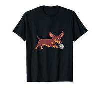 Cute Dachshund Soccer Player Funny Puppy Dog T-Shirt
