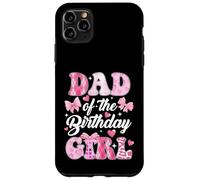 Cute Dad Of The Birthday Girl Family Pink Coquette Bow Party Case for iPhone 11 Pro Max