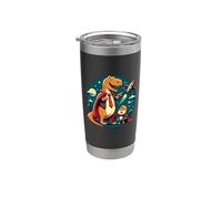 Cute Daddy Dinosaur Son Fathers Day Spaceship Stainless Steel Insulated Tumbler