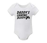Cute Daddy's Gaming Buddy Gamer Dad Baby Romper Boys Or Girls