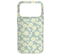 Cute Dainty Daisy Flowers on Light Green Flowers Coquette Case for iPhone 17 Pro