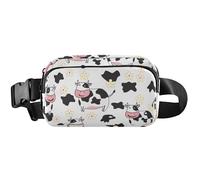 Cute Dairy Cow White Fanny Packs Womens Waterproof Belt Bags Hip Pack Cute Waist Bag for Women, Cute Dairy Cow White, 8 x 5.3 x 2.3 inch, Funny Cute, Cute Dairy Cow White, 8 x 5.3 x 2.3 inch, Funny