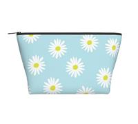 Cute Daisy Flower Florals Blue, Toiletry Pouch Makeup Bag Cosmetic Bag Portable Travel Toiletry Bag