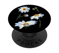 Cute Daisy Flower Motif For Women Botanical Sketch Floral PopSockets Adhesive PopGrip
