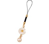 Cute Daisy Flower Phone Charm Keychain Strap - Decorative Lanyard with Hanging Ornament for Phones, Keys, and Bags - Daisy Shape Pendant Car Key Hang Rope, Stylish Phone Accessories for Girls, 1 Piece