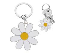 Cute Daisy Keychain, Floral Keyring for Women, Dainty Bag Charms, Sunflower and Flower Key Chain, Cute Flower Bag Charms Bag Accessories Charm for Handbags, Best Friendship Gifts for Women