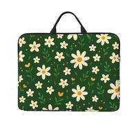 Cute Daisy Pattern 14-Inch Laptop Case, Portable Laptop Computer Sleeve With Zipper Closure