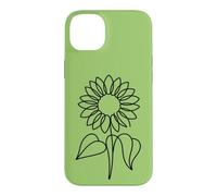 Cute Daisy Sunflower Minimalist Outline Case for iPhone 14 Plus