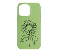 Cute Daisy Sunflower Minimalist Outline Case for iPhone 14 Pro Max