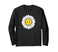 Cute Daisy with Big Smile Kawaii Flower Long Sleeve T-Shirt