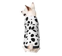 Cute Dalmatian Dog Costume, Animal Dalmatian Print Pet Clothes for Halloween Cosplay Puppy Winter Sweatshirt Warm Sweater Coat Jacket L