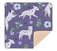 Cute Dalmatian Dogs Large Sturdy Baby Gym & Activity Mat for Indoor Outdoor Water Resistant Tummy Time & Crawling Mat for Babies Infants Toddlers, 50'' x 50''