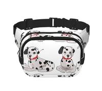 Cute Dalmatian Fanny Pack Adjustable Crossbody Bag Large Waist Bag Travel Belt Bag Unisex Bum Bag