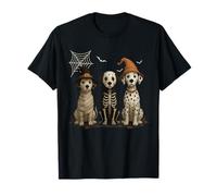 Cute Dalmatian Halloween Skeleton Ghost Funny Halloween T-Shirt