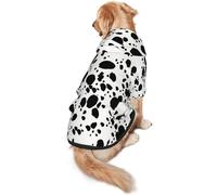 Cute Dalmatian Print Dog Hoodies,Dog Clothes with Pocket and Hat Winter Clothes Sweaters for Medium Large Dogs Girl Boy Pets' Clothes Outfits