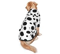 Cute Dalmatian Print Dog Hoodies,Dog Clothes with Pocket and Hat Winter Clothes Sweaters for Medium Large Dogs Girl Boy Pets' Clothes Outfits