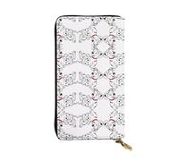 Cute Dalmatian Print Leather Long Clutch Wallet – Fashion Personalized Wallet, Multiple Card Slots and Coin Pocket, Black, One Size