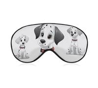 Cute Dalmatian Sleeping Mask, Light Blocking Eye Mask, Comfortable and Soft, Eye Cover with Elastic Band, Suitable for Men and Women, Suitable for Travel/Sleeping