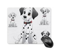 Cute Dalmatian Square Mouse Pad Portable Computer Mousepad with Non-Slip Rubber Base 18 * 22cm Ultra-Thin Gaming Mouse Mat for Computer Laptop Office Desk Accessories
