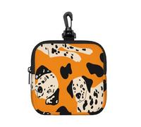 Cute Dalmatians Dog, Square Zipper Storage Bag, Neoprene Coin Purse, Small Wallets, Change Pouch, Change Purse