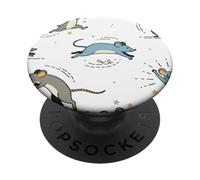 Cute Dancing Mice Seamless Pattern For Nursery PopSockets Adhesive PopGrip