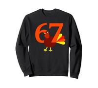 Cute Dancing Turkey 67 Meme Funny Thanksgiving Humor Design Sweatshirt