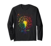 Cute Dandelion Just Tattoo Arrow Breathe Rainbow Long Sleeve T-Shirt