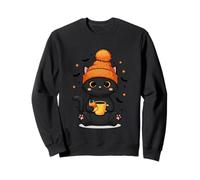 Cute Dark Cat Halloween Beanie Candy Corn Mug Sweatshirt