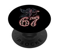 Cute Dark Gothic Valentine 67 Cupid Arrow Anti Love Meme PopSockets Adhesive PopGrip