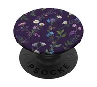 Cute Dark Purple Wildflowers Floral Flowers PopSockets Adhesive PopGrip